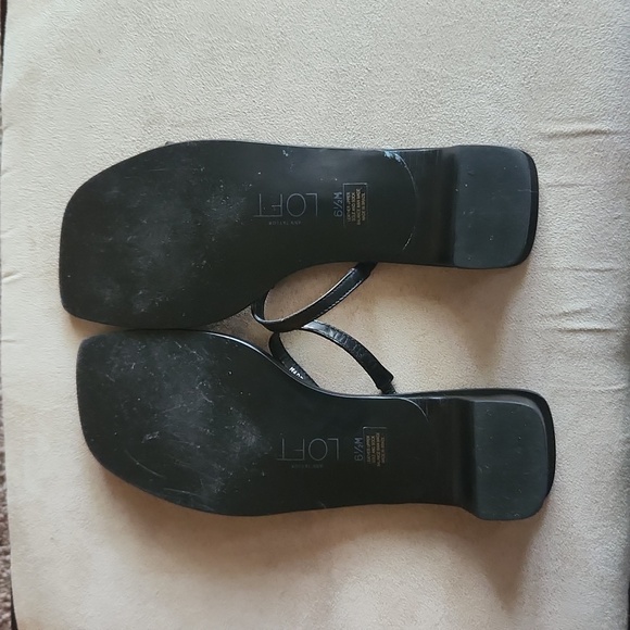Ann Taylor Loft  open toes Black Short heel Sandals SZ 6.5M - Picture 3 of 4